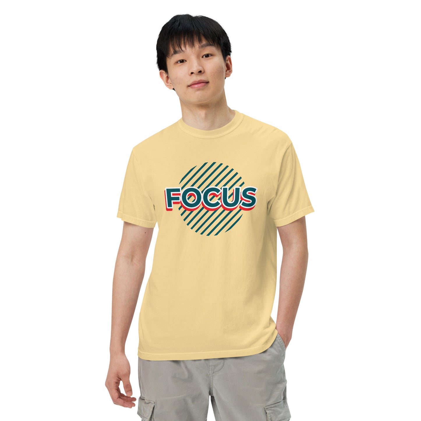 Mens Heavyweight Dyed T-shirt - Focus