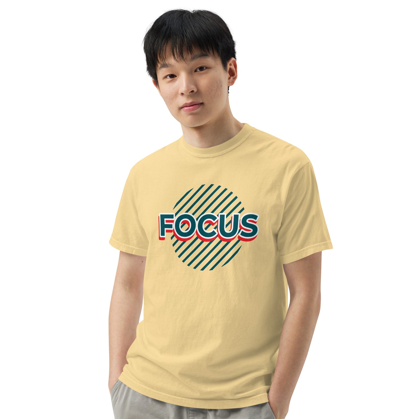 Mens Heavyweight Dyed T-shirt - Focus