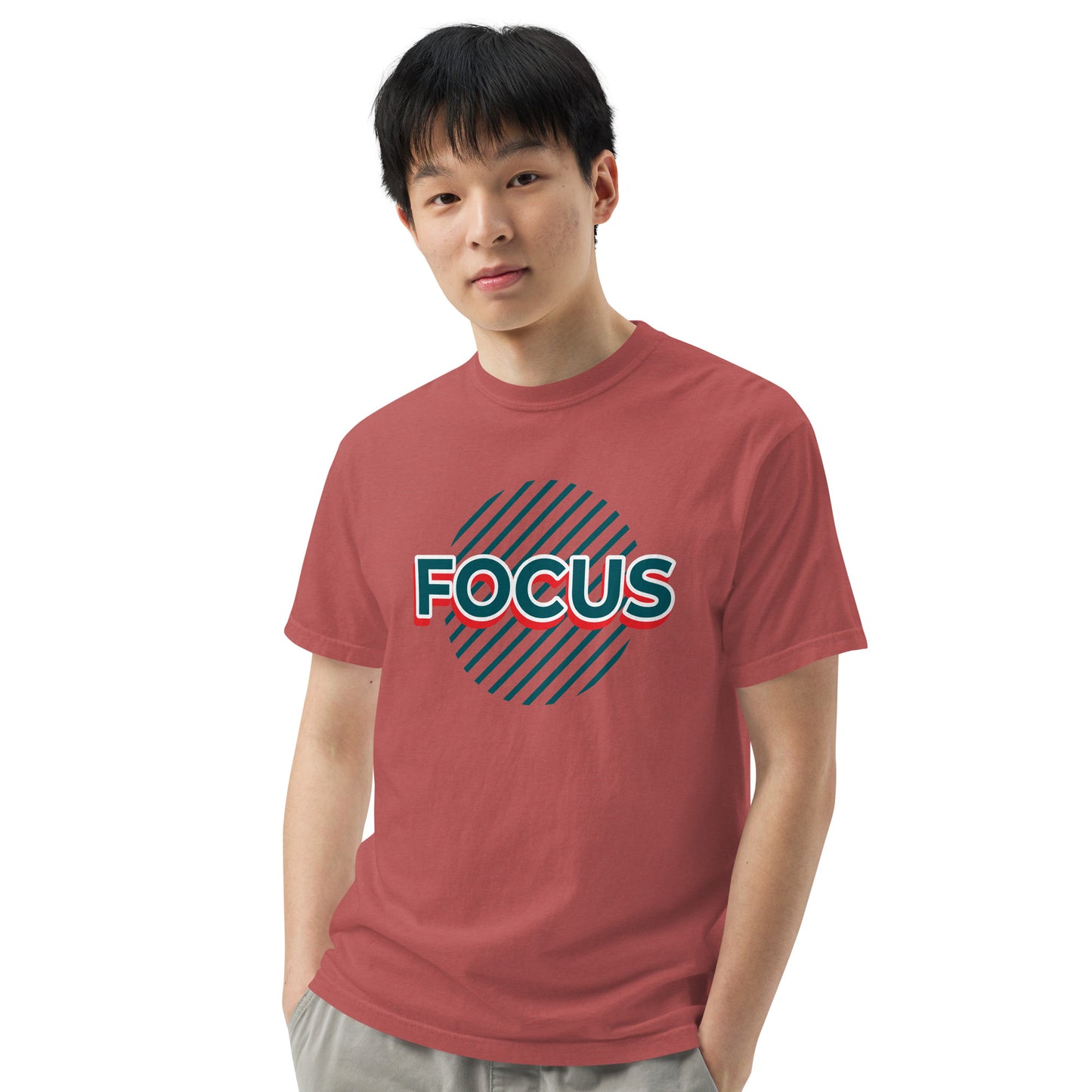 Mens Heavyweight Dyed T-shirt - Focus