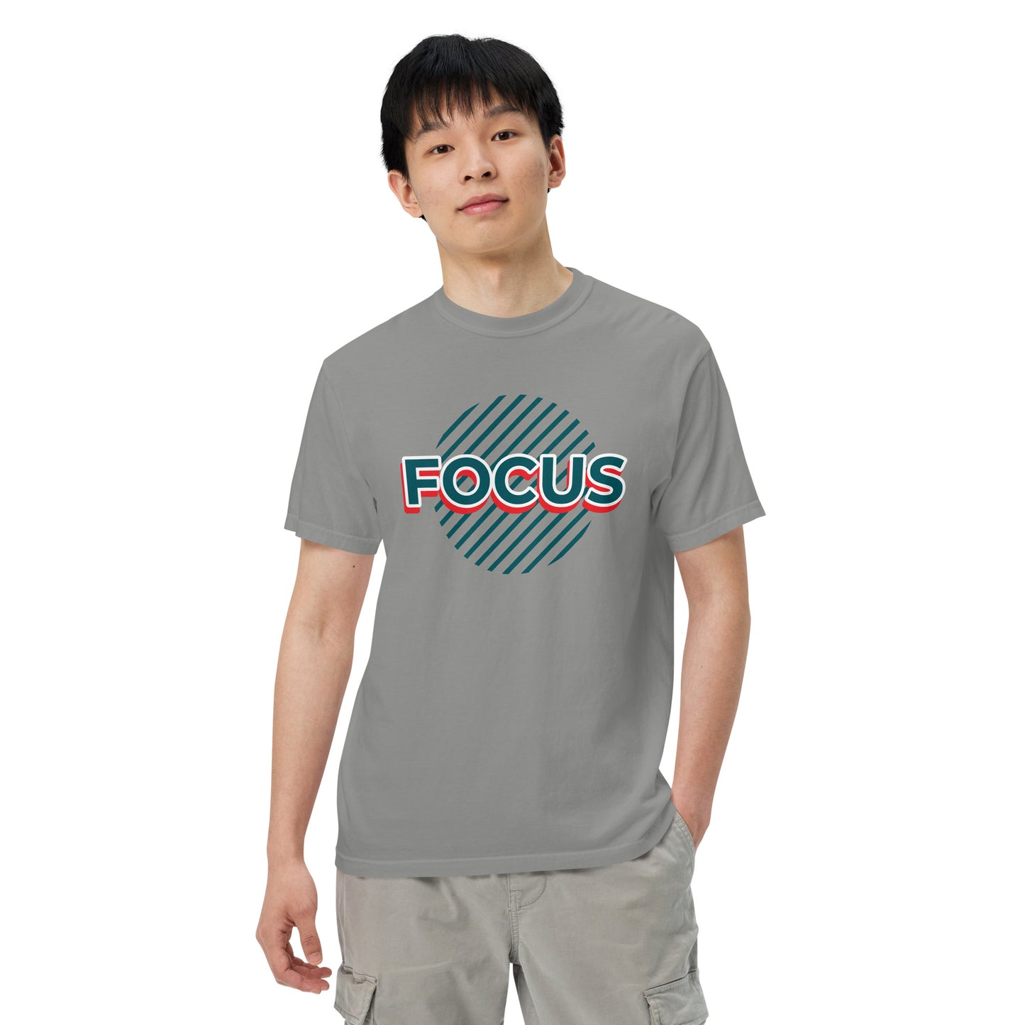 Mens Heavyweight Dyed T-shirt - Focus