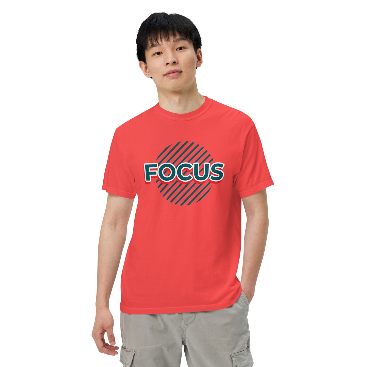 Mens Heavyweight Dyed T-shirt - Focus | Trenddotcom