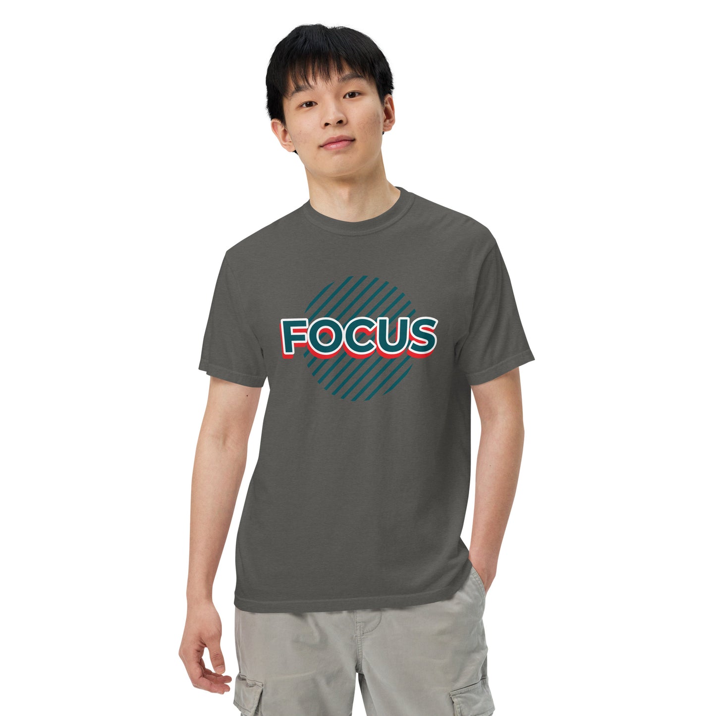 Mens Heavyweight Dyed T-shirt - Focus