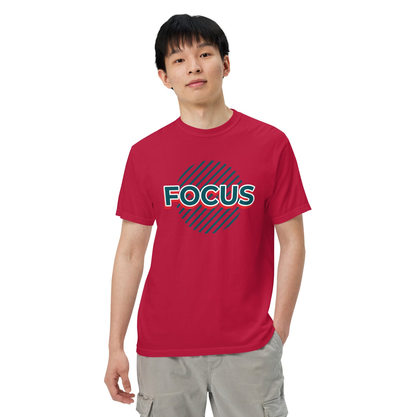 Mens Heavyweight Dyed T-shirt - Focus | Trenddotcom