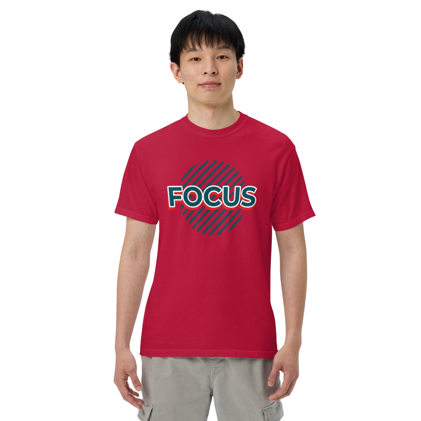 Mens Heavyweight Dyed T-shirt - Focus | Trenddotcom