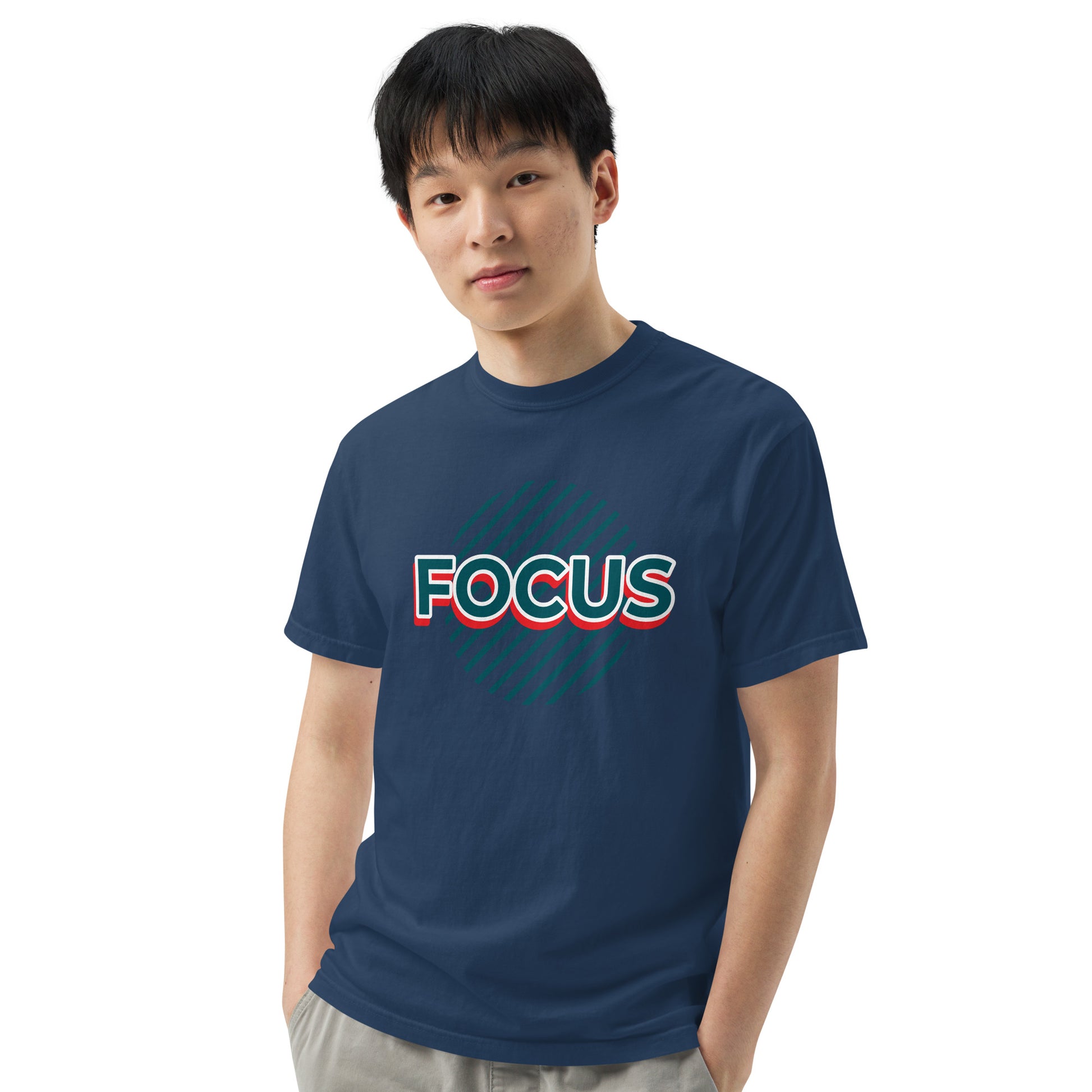 Mens Heavyweight Dyed T-shirt - Focus | Trenddotcom