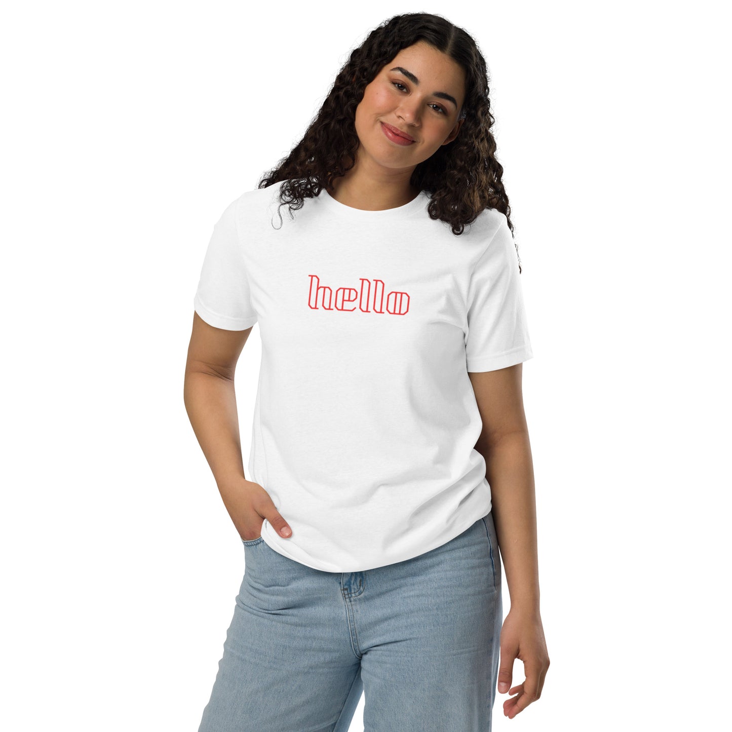 Eco Staple T-Shirt - Hello | Trenddotcom