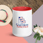 Mug with Red Color Inside - God Bless America